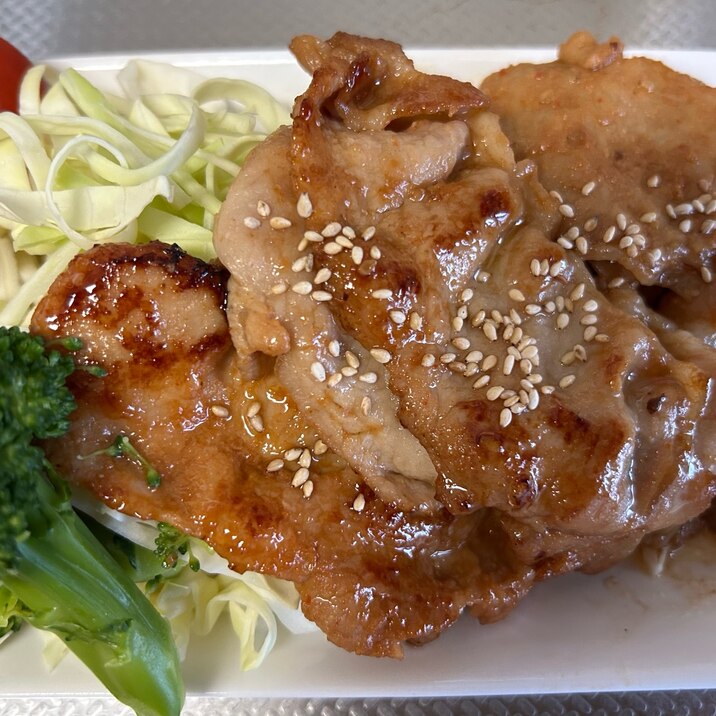 *焼き肉のタレで豚の生姜焼き*